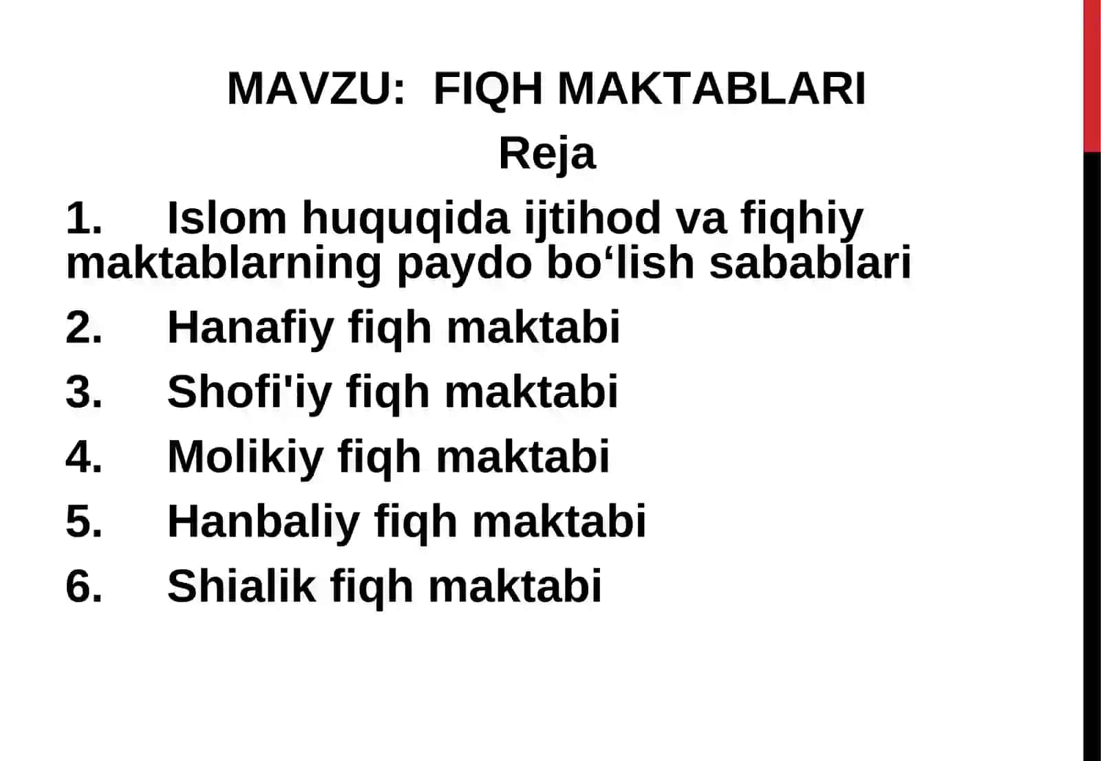 Fiqh Maktablari 2