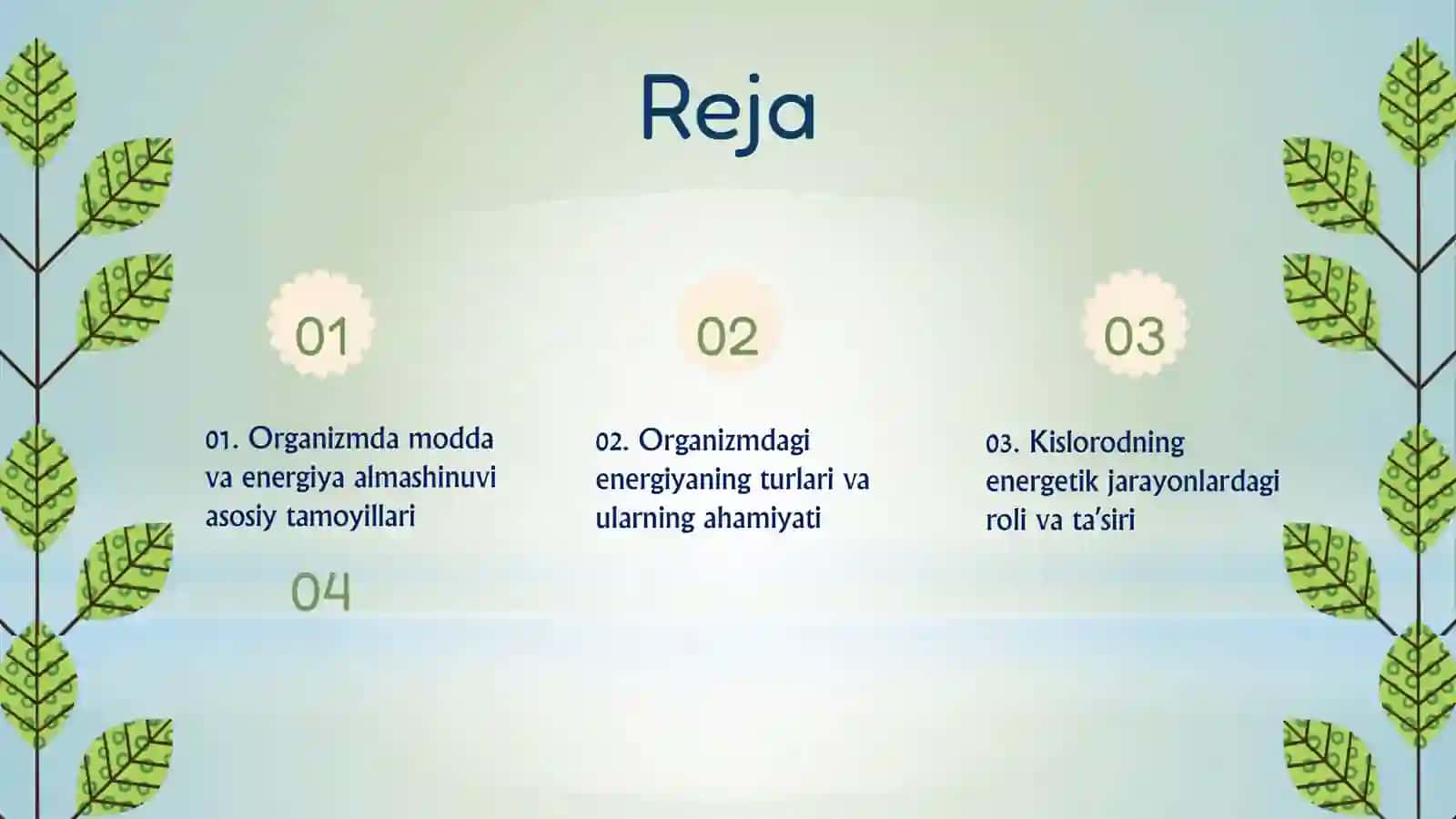 Modda va energiya almashinuvi 2