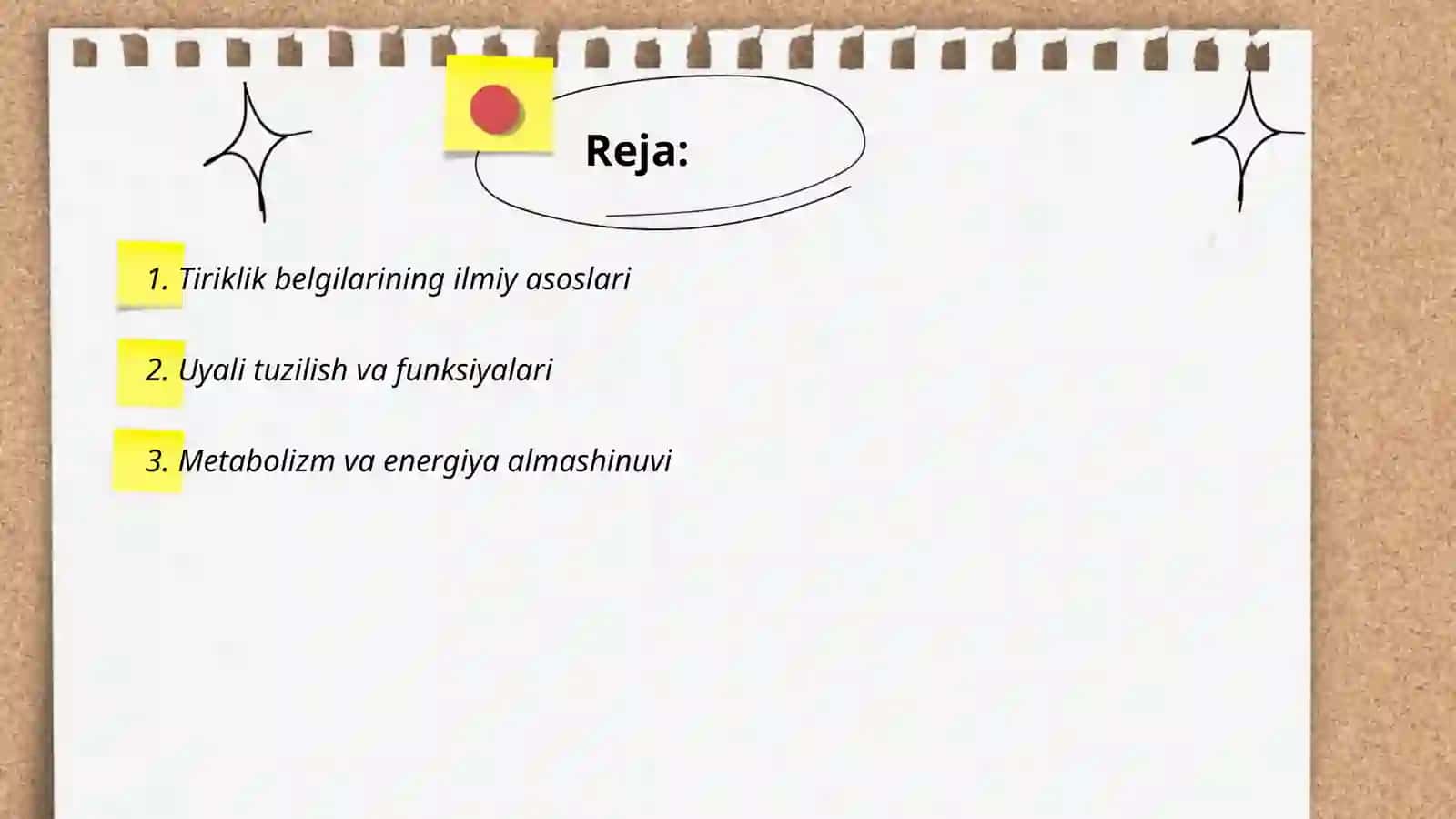 Tiriklik belgilari 2