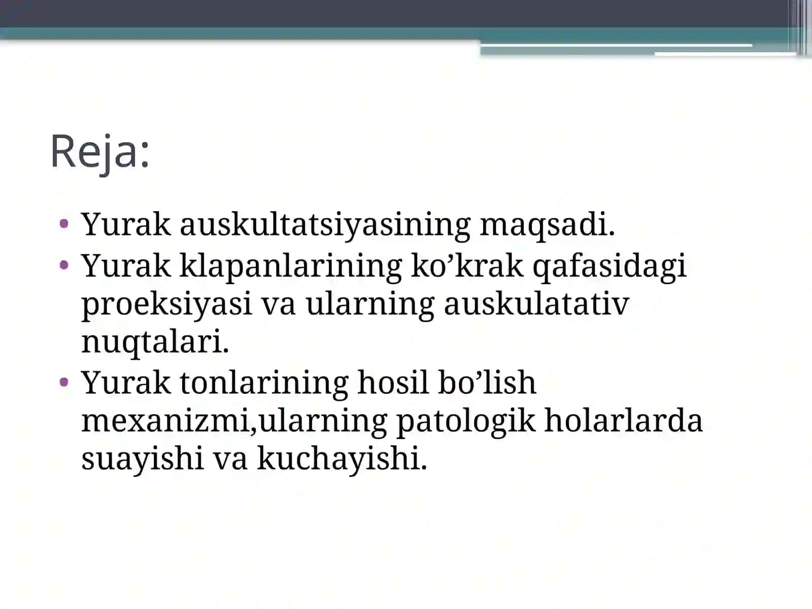 Yurak auskultatsiyasi 2