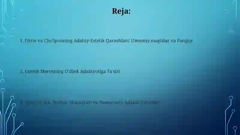 Fitrat va Choʻlponning adabiy estetik kategoriyalar borasidagi qarashlari 2