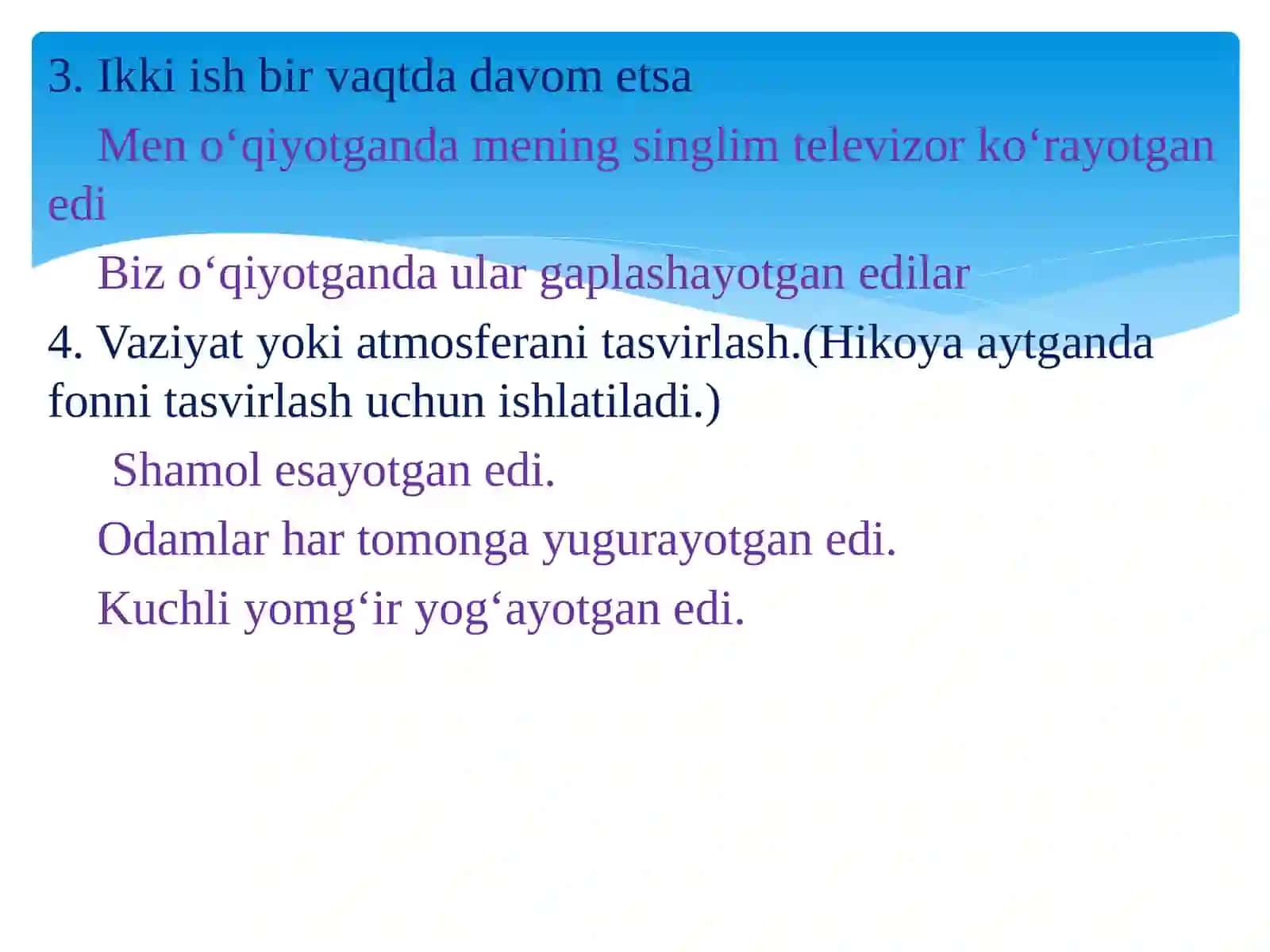Past Continuous Tense 2