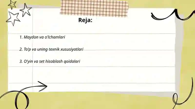 Valebol oʻyinida texnik qoidalar 2