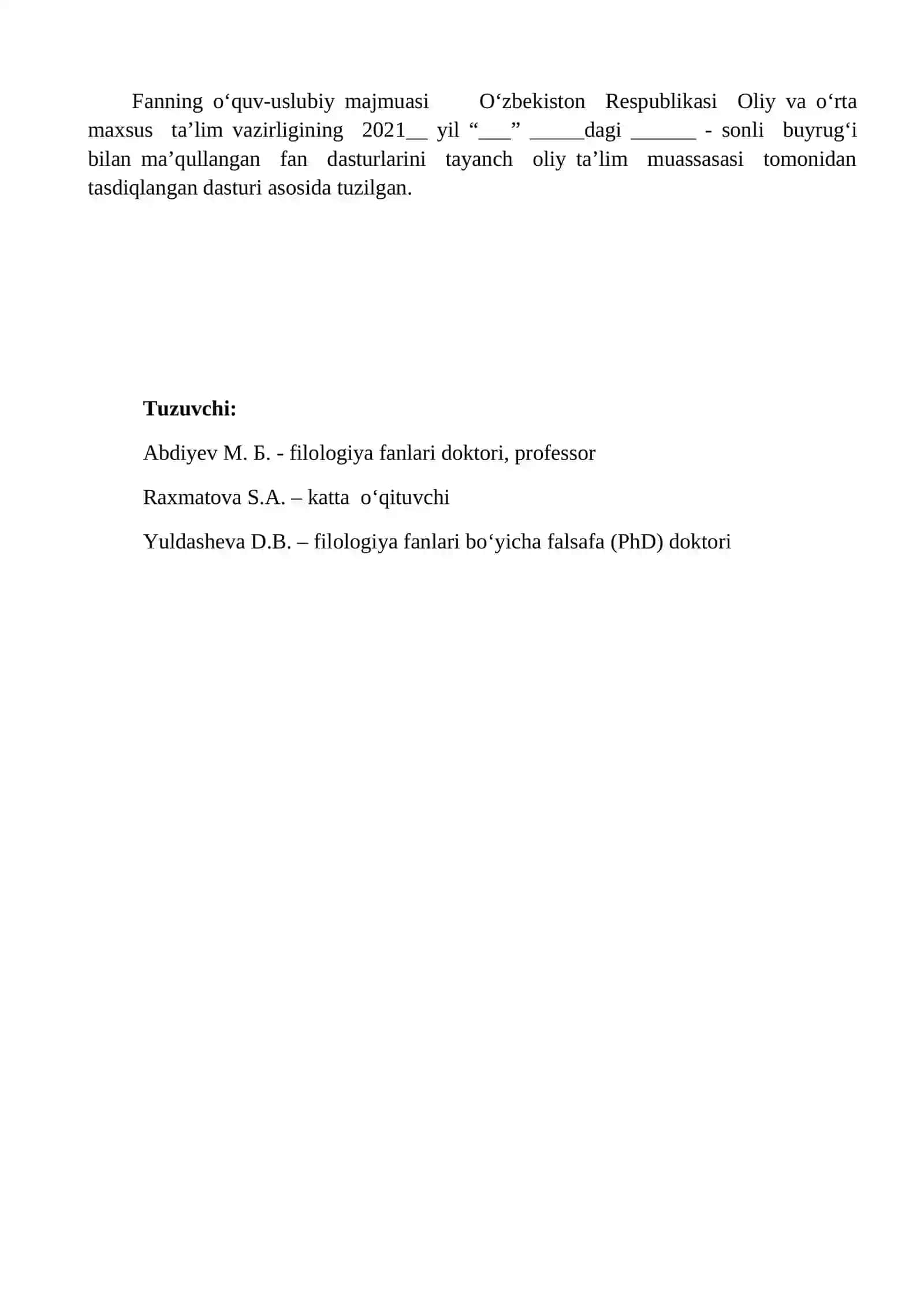 AKADEMIK YOZUV 2 O‘QUV-USLUBIY MAJMUA 2