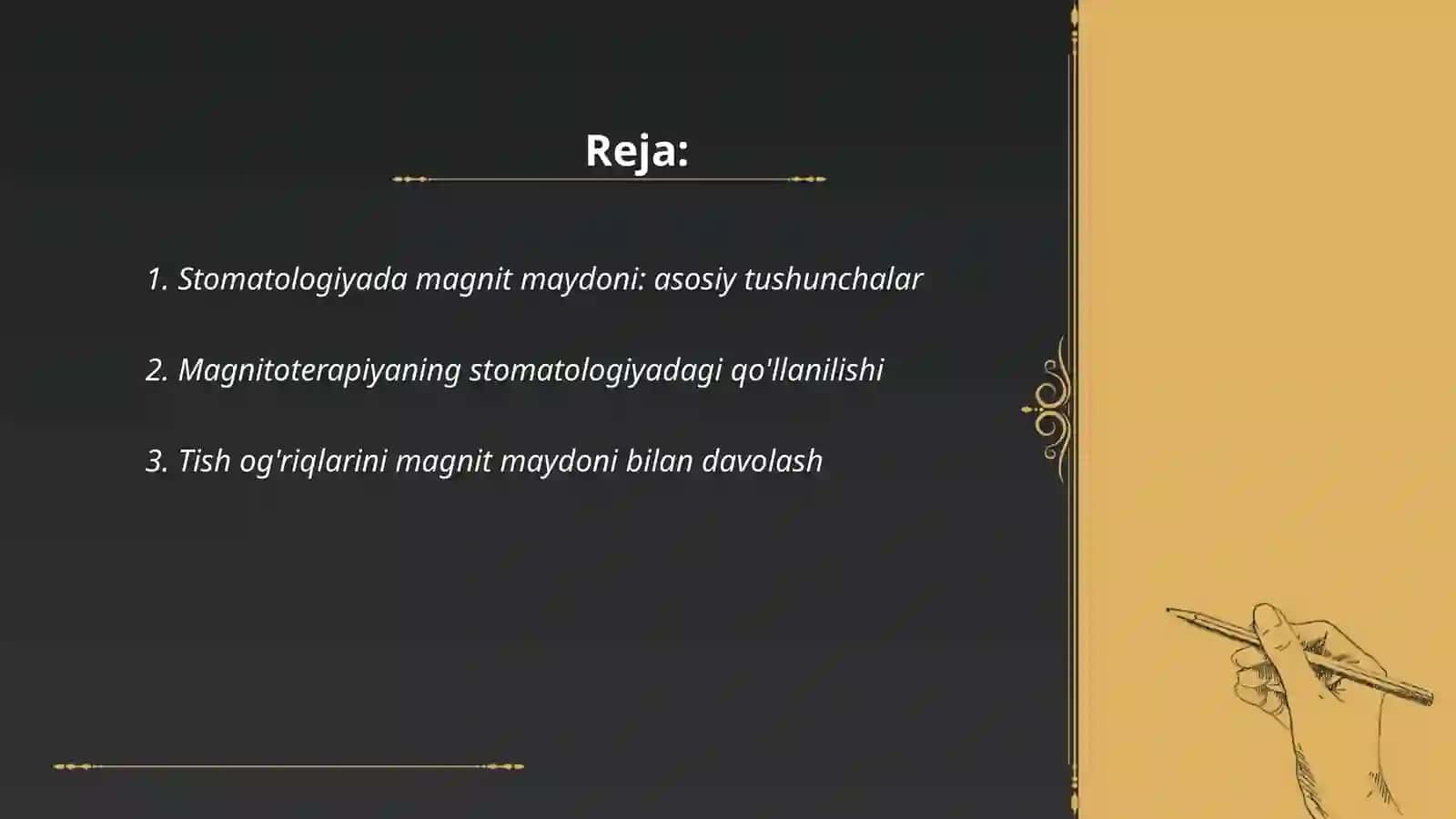 Stomatologiyada magnit maydoni: asosiy tushunchalar 2