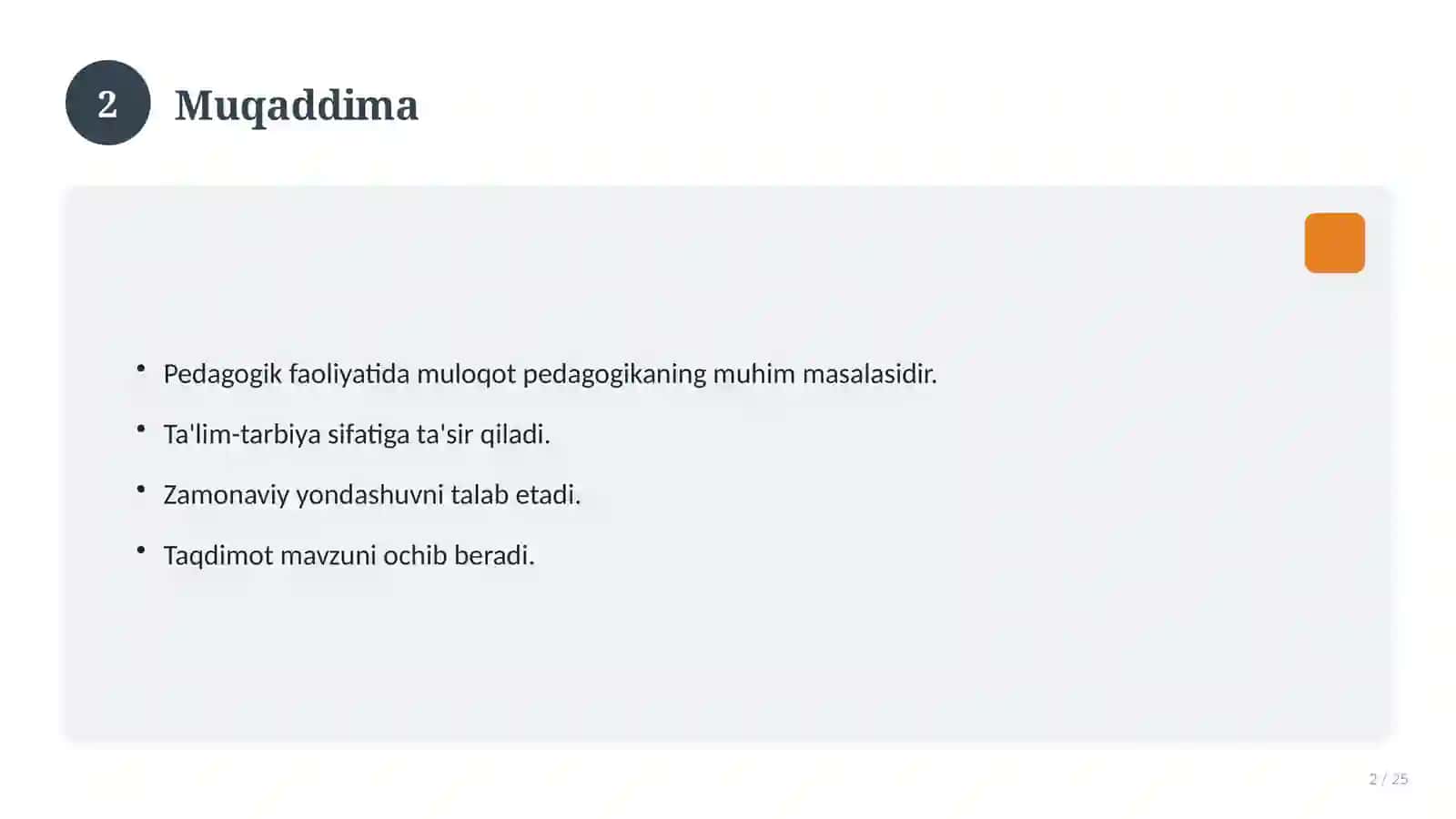 Pedagogik faoliyatida muloqot 2