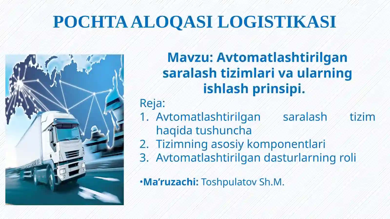 POCHTA ALOQASI LOGISTIKASI 2