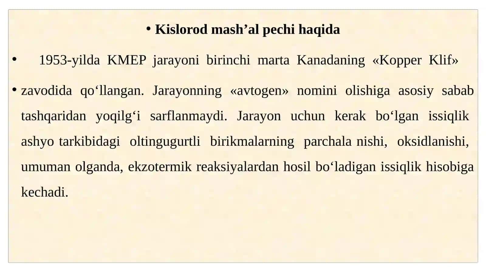 Kislorodli mash’alli pechda eritish va ularni tayyorlash 2