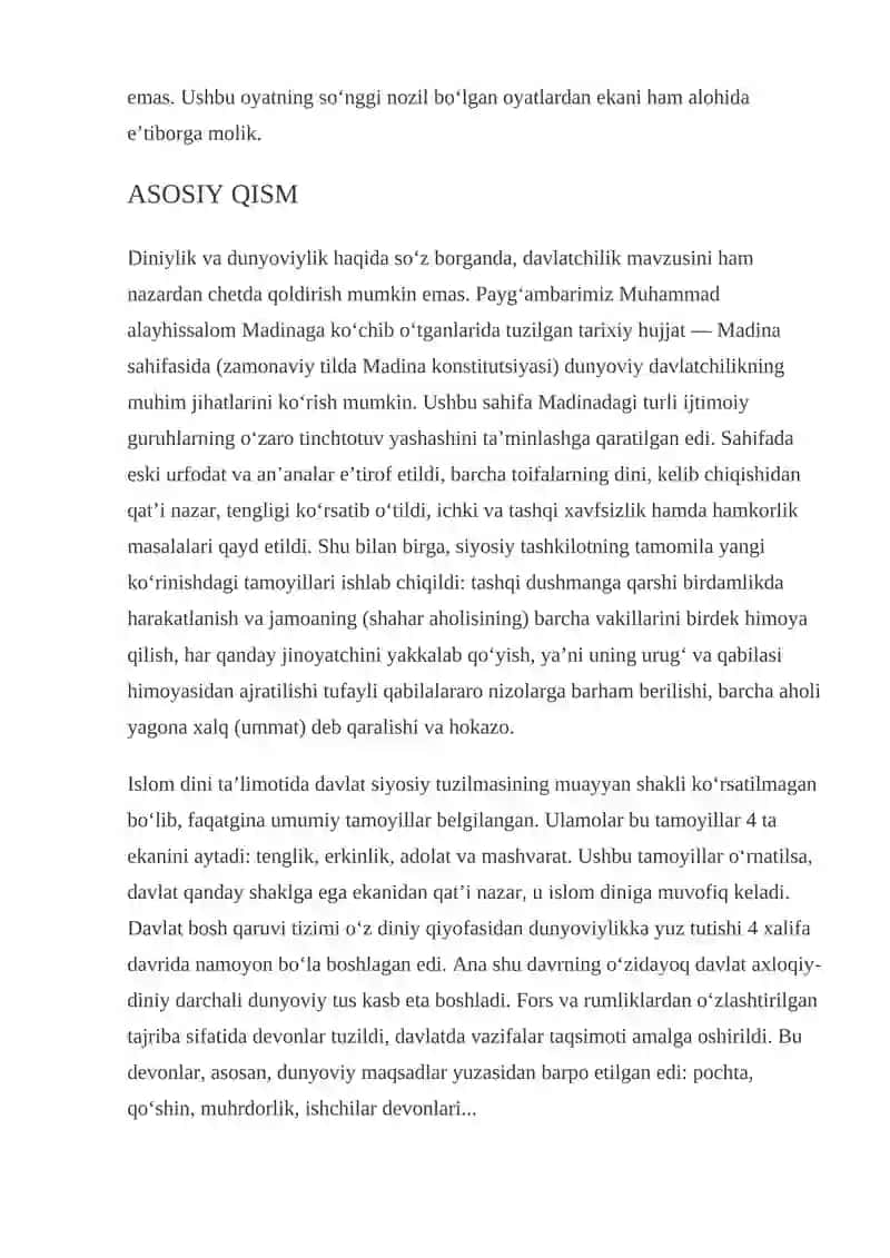 DINIYLIK VA DUNYOVIYLIK 2