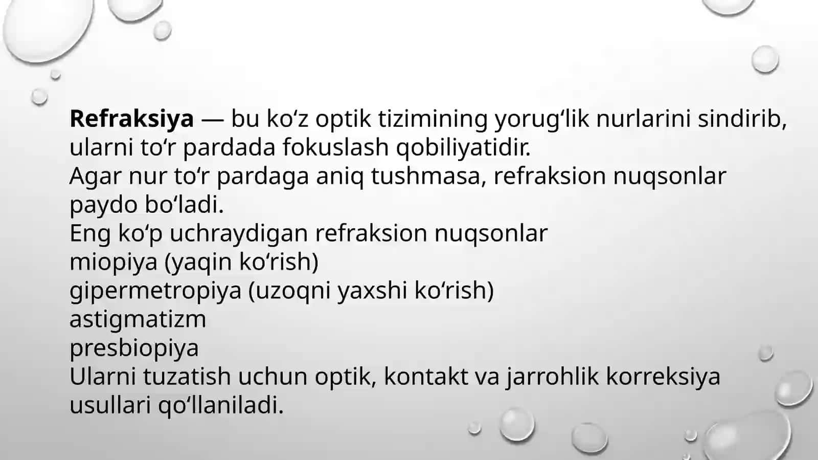 Refraksiyani zamonaviy korreksiya va davolash usullari 2