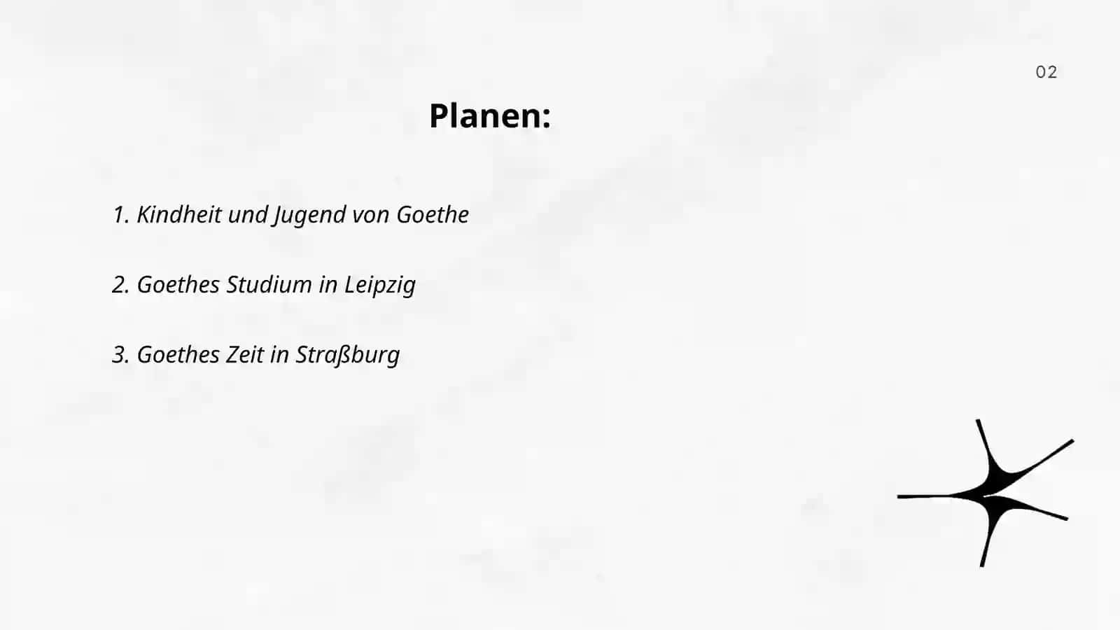 Das Leben und Schaffen von Johann Wolfgang Goethe 2