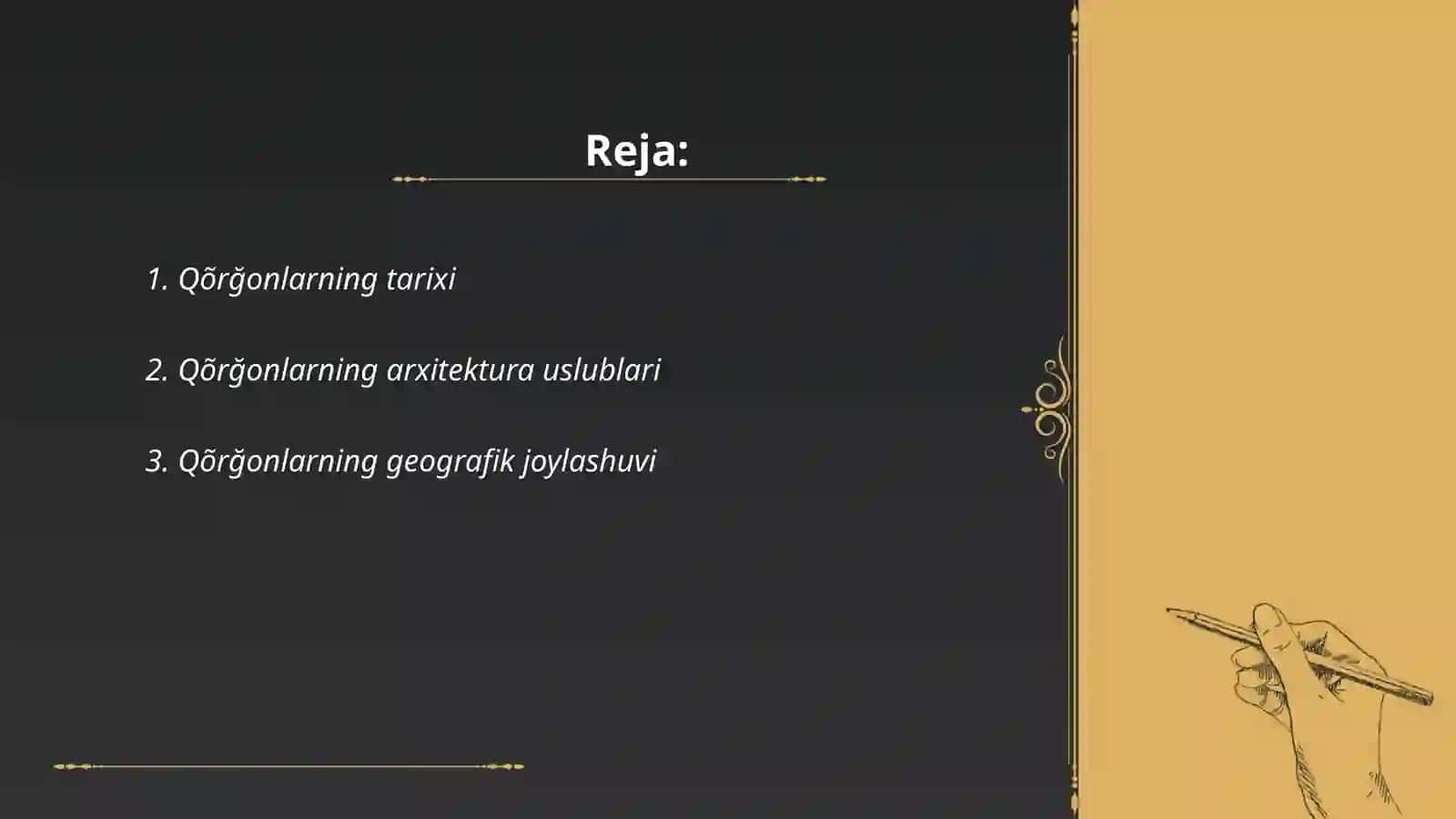 Qõrğonlarning turlari va ularni õrganishning asosiy vazifalari 2