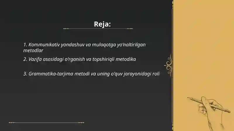 Chet tilini oʻrgatish uslublari va strategiyalari 2