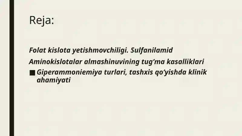 aminokislotalar almashinuvi buzilishi 2