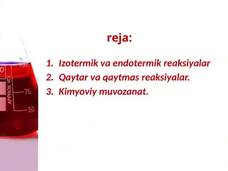 Izotermik va endotermik reaksiyalar 2