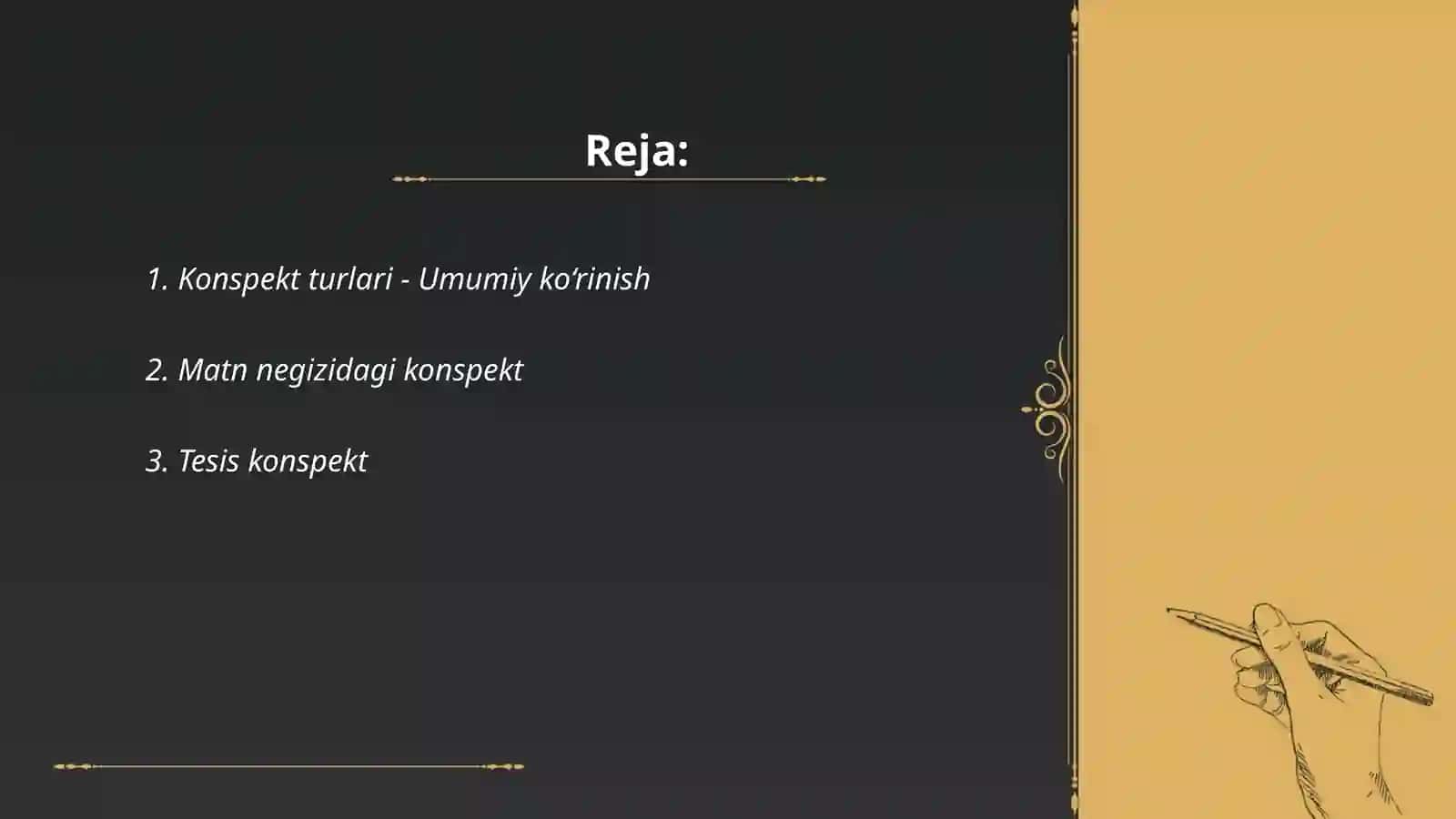 Konspekt turlari 2