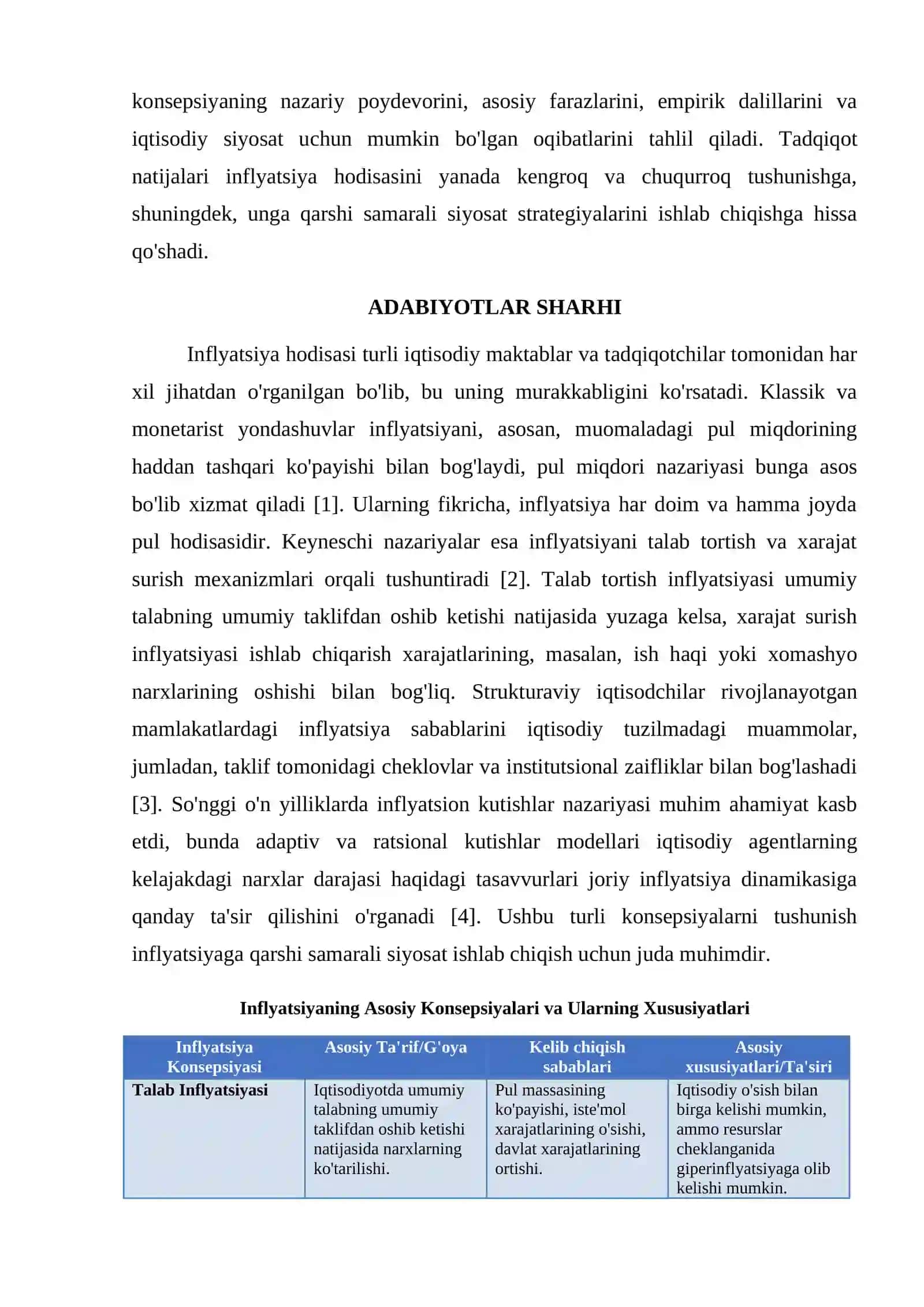 INFLYATSIYANING TURLI KONSEPSIYALARI 2