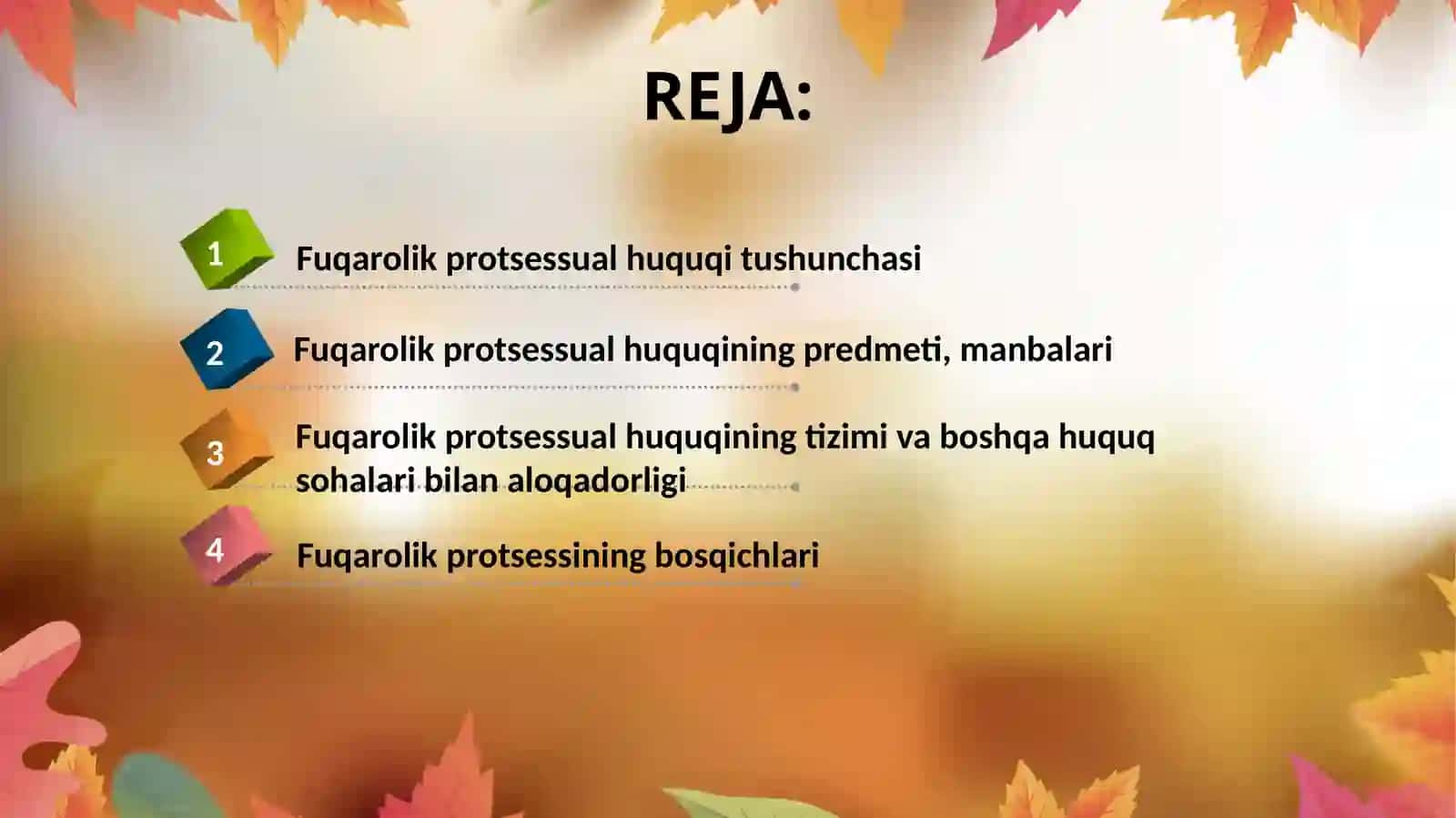 FUQAROLIK PROTSESSUAL HUQUQI FANIGA KIRISH 2