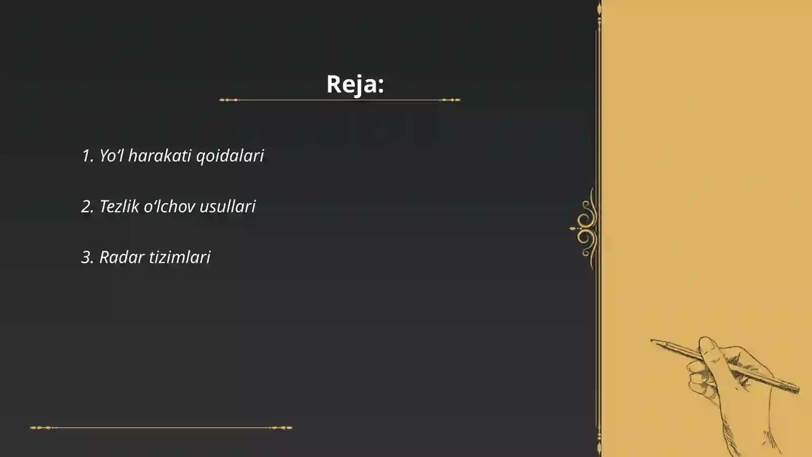 Yo‘l harakati qoidalari 2