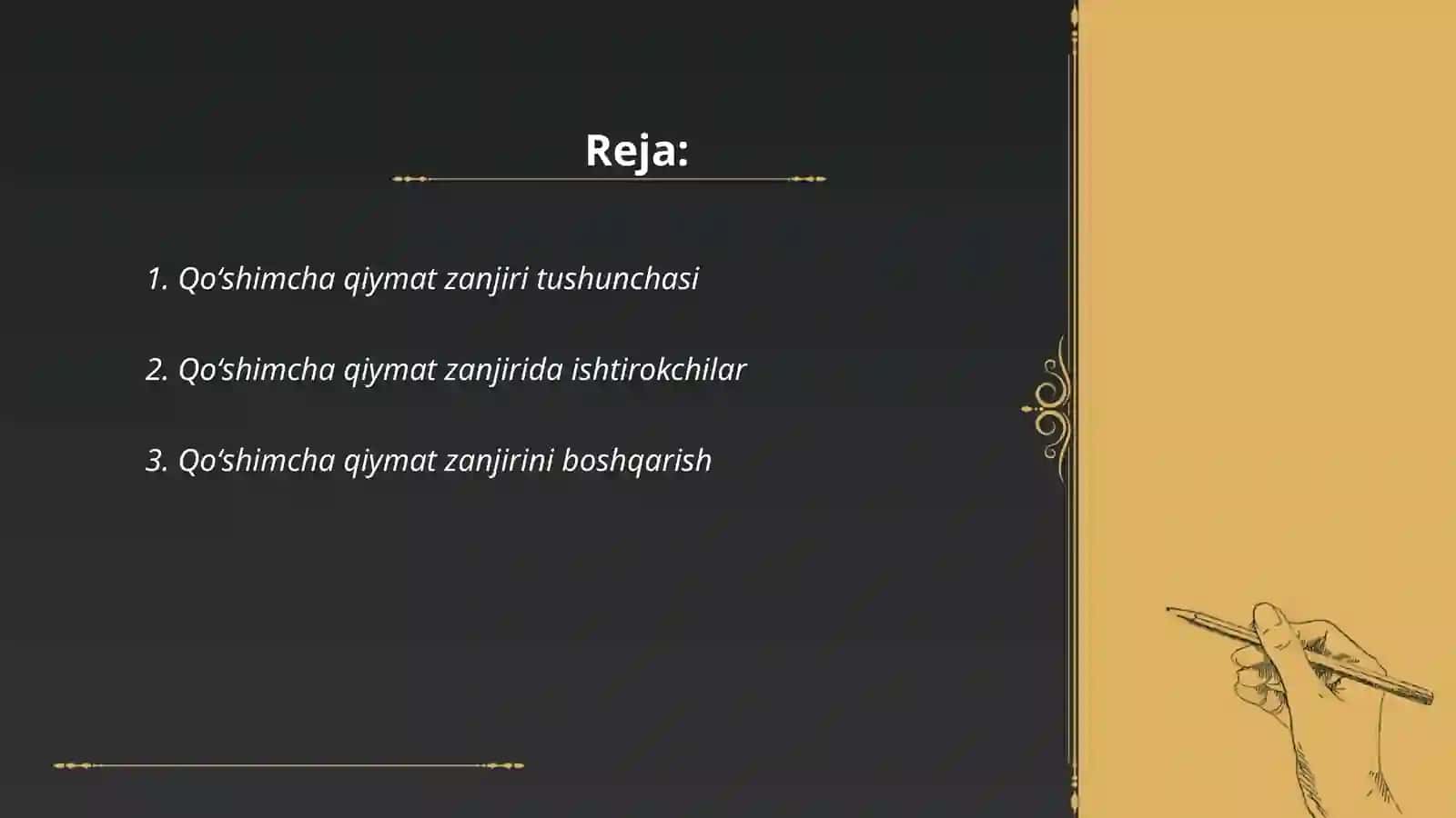 Qoʻshimcha qiymat zanjiri 2