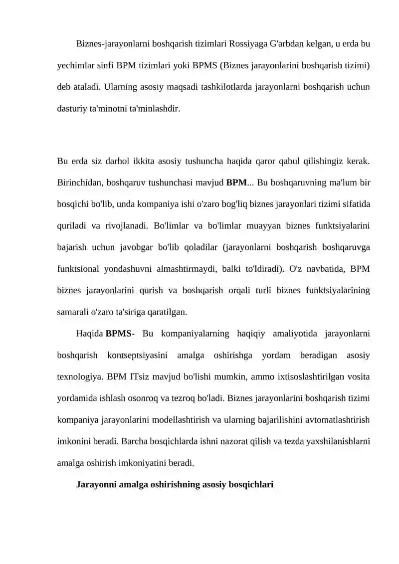 Biznesni boshqarish tizmi 2