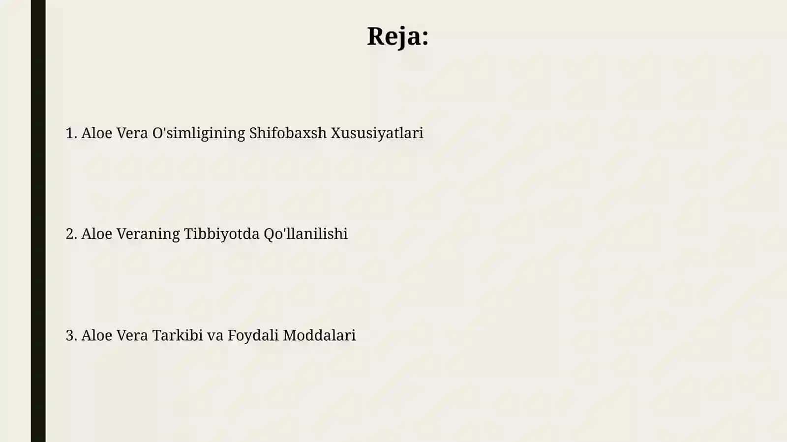 Aloe Vera O'simligining Shifobaxsh Xususiyatlari 2