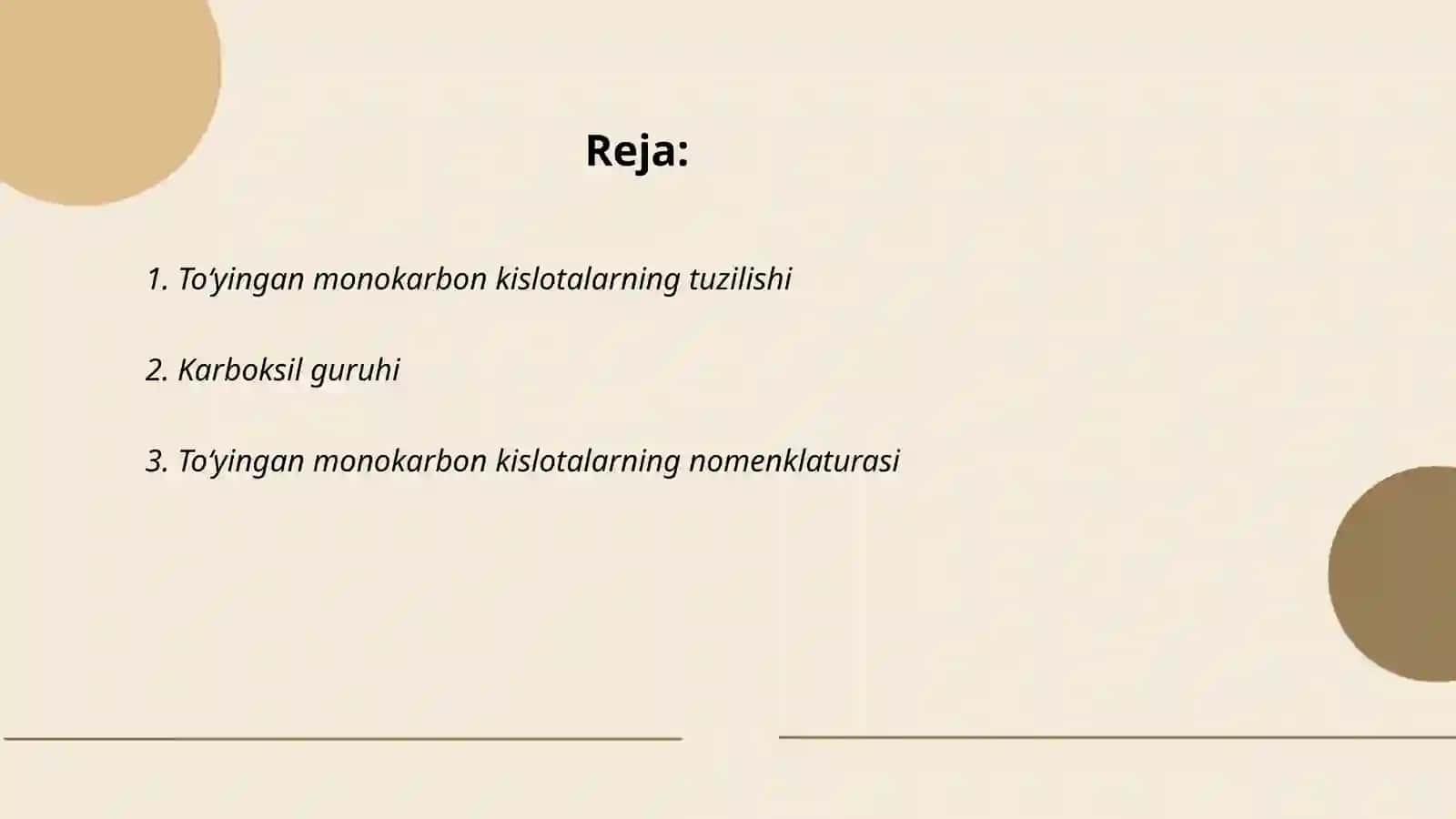 Toʻyingan monokarbon kislotalar va ularning xosilalari 2