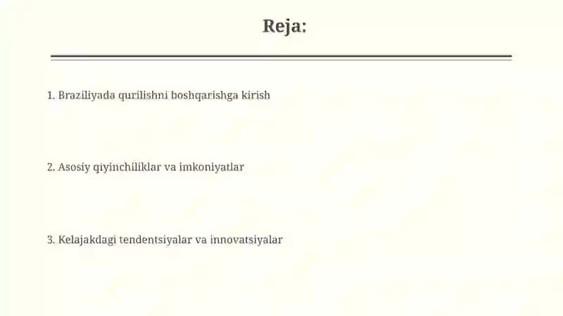 Braziliya Qurilish Menejmenti 2