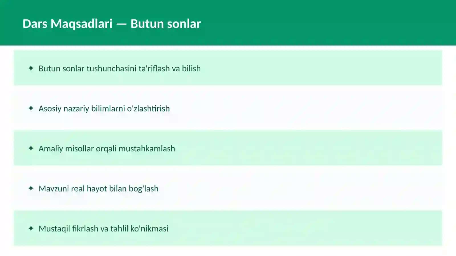 Sonlar nazariyasi 2