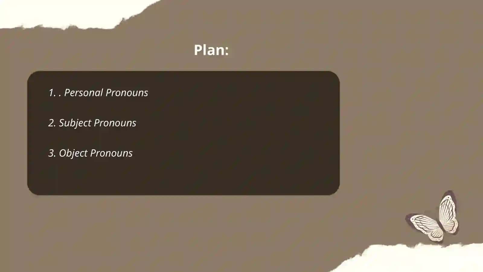 Personal Pronouns 2