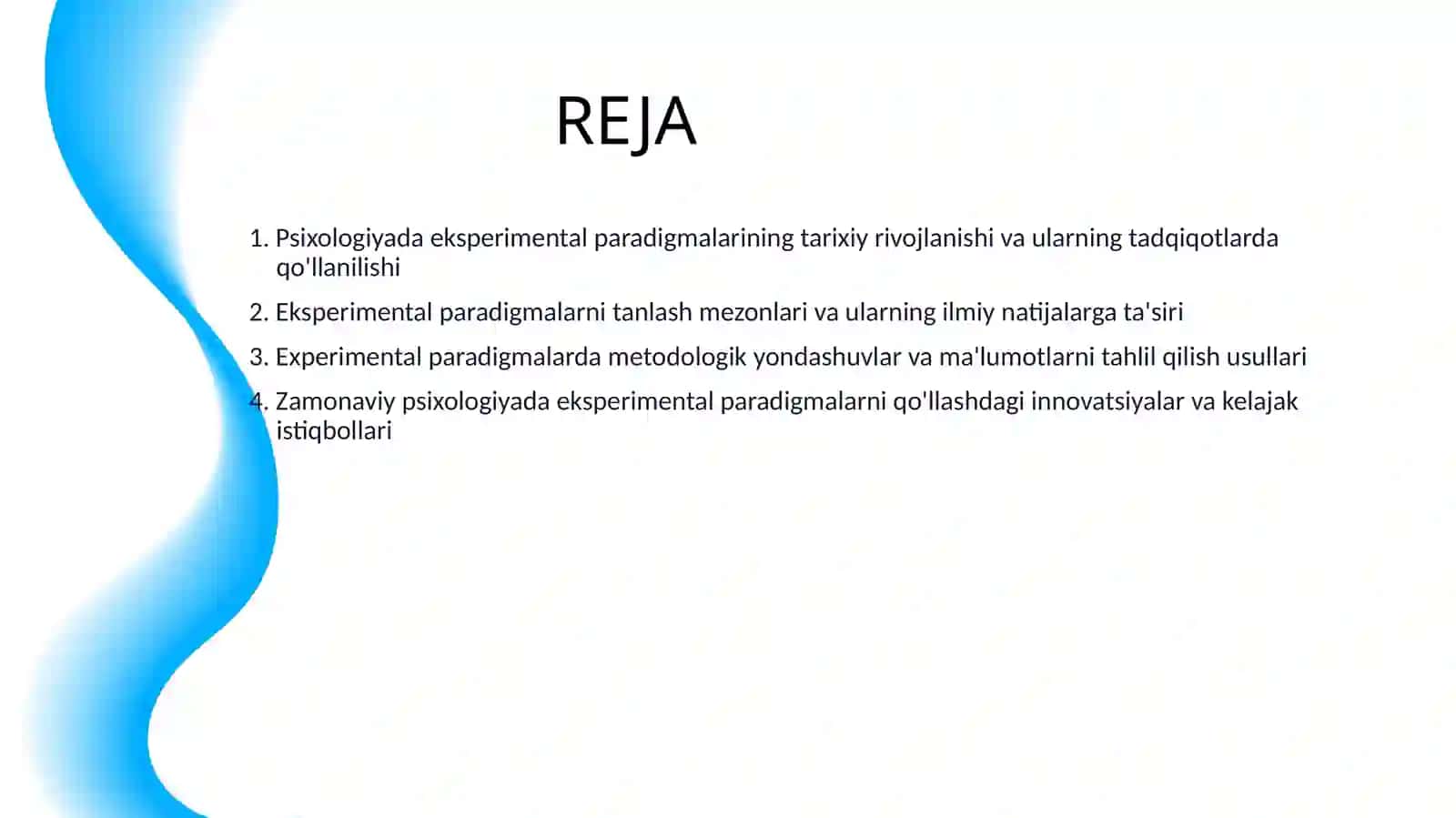 PSIXOLOGIYADA EKSPERIMENTAL PARADIGMA 2