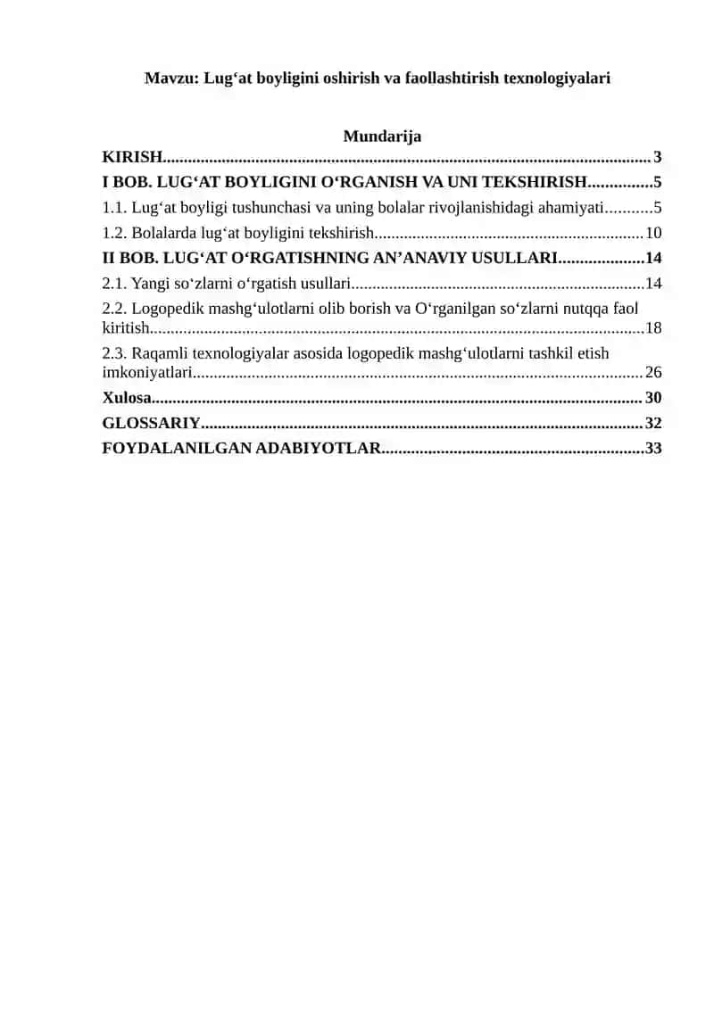Lugʻat boyligini oshirish va faollashtirish texnologiyalari 2