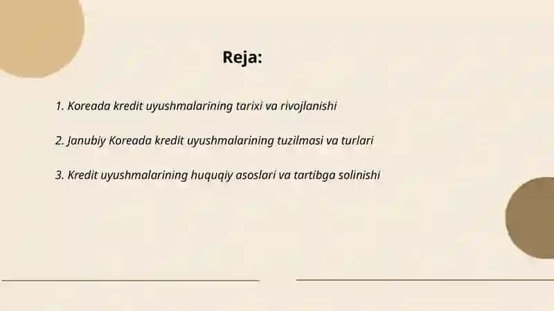 Koreada kredit uyushmalari 2