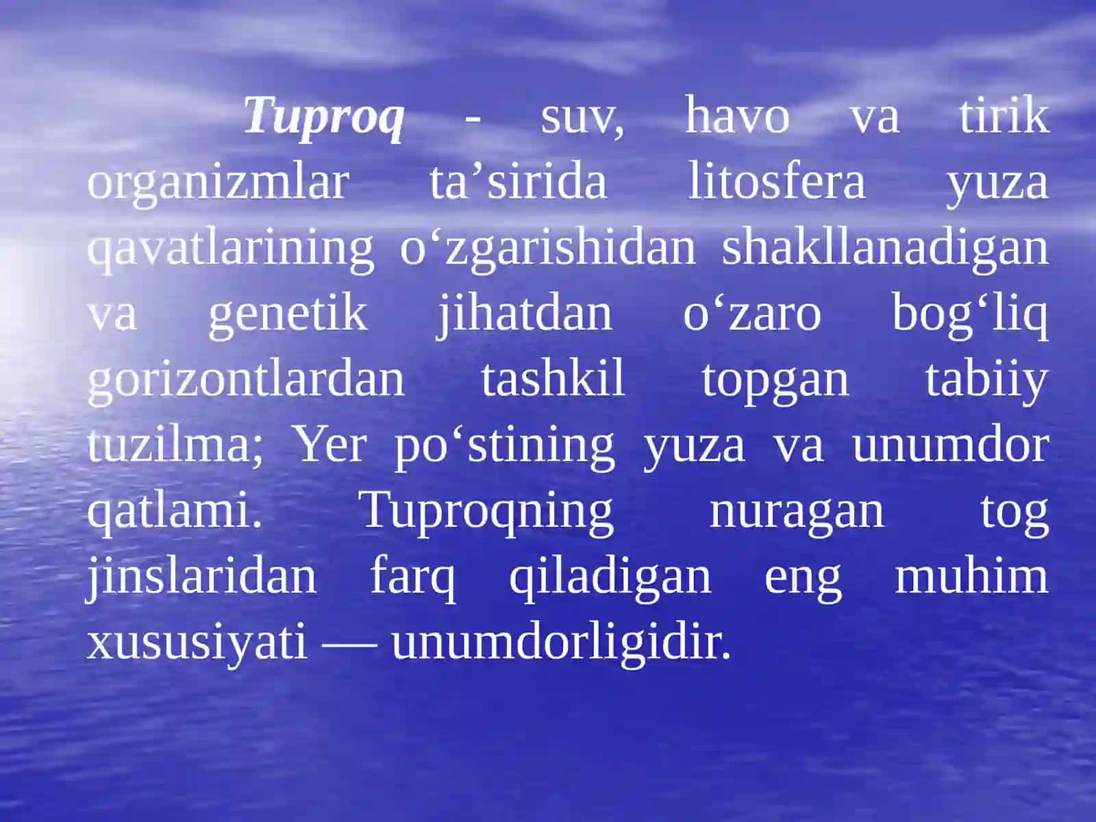 Tuproq haqida umumiy tushuncha 2