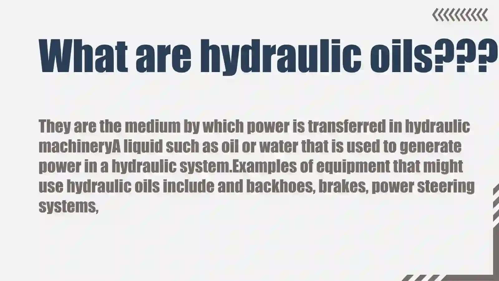 Hydroulic oils 2