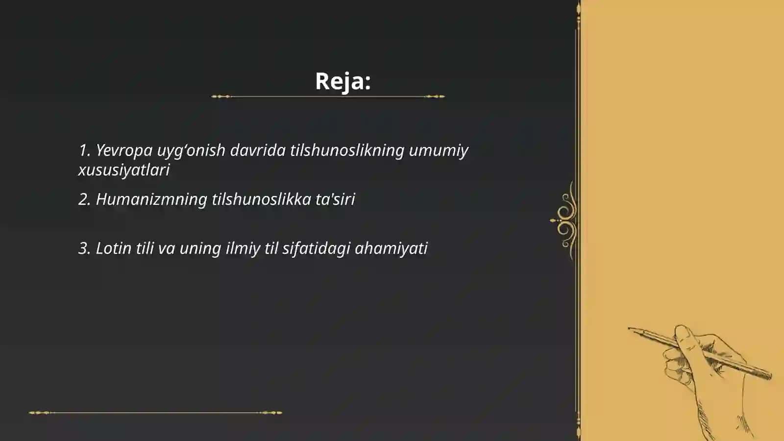 Yevropada uygʻonish davridagi tilshunoslik 2