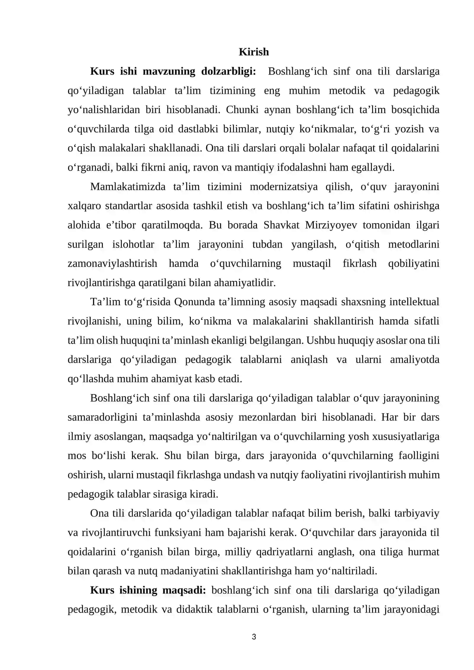 Boshlang‘ich sinf ona tili darslariga qo‘yiladigan talablar 2
