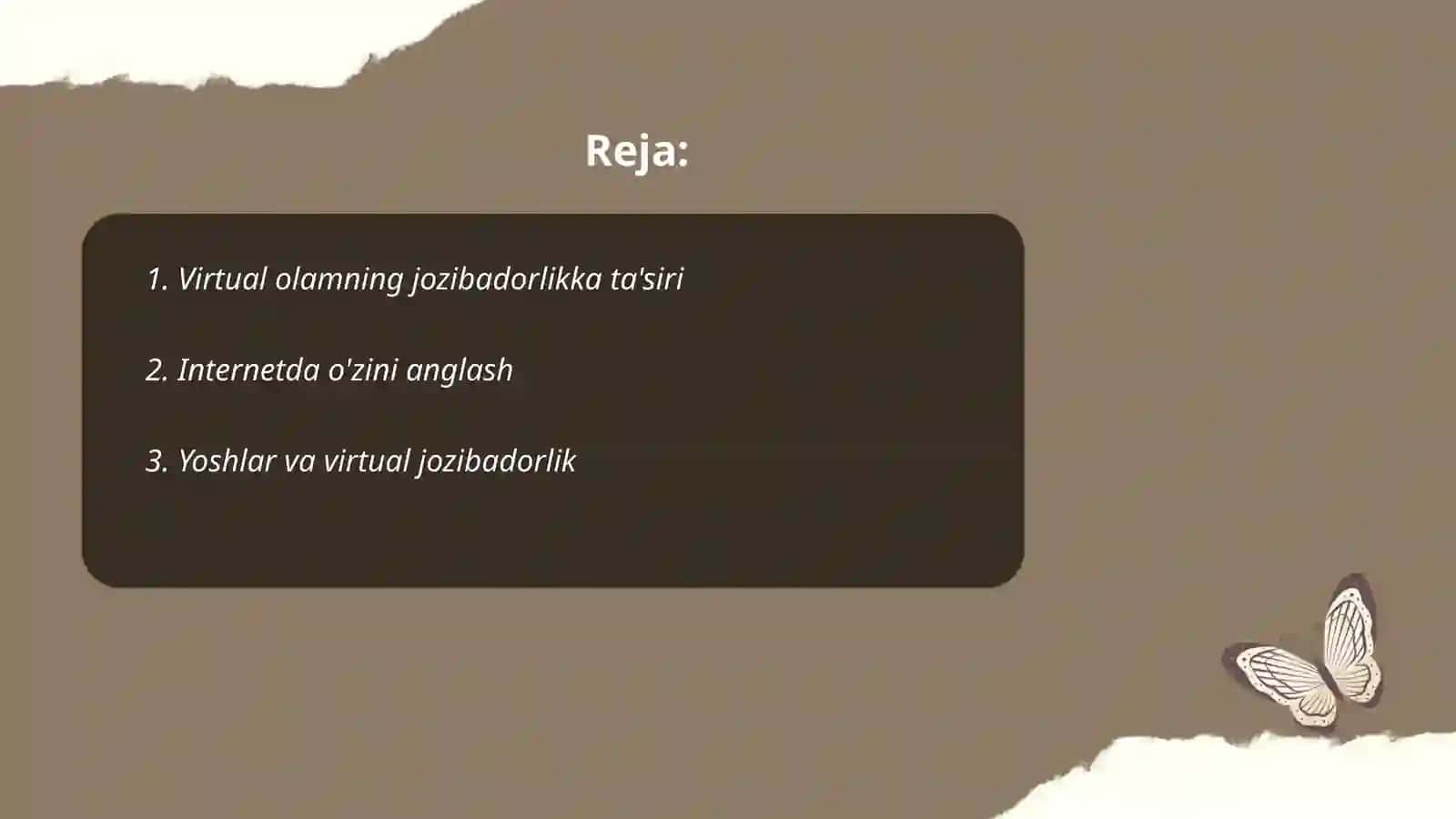 Virtual olam jozibadorligiga qaramlik 2
