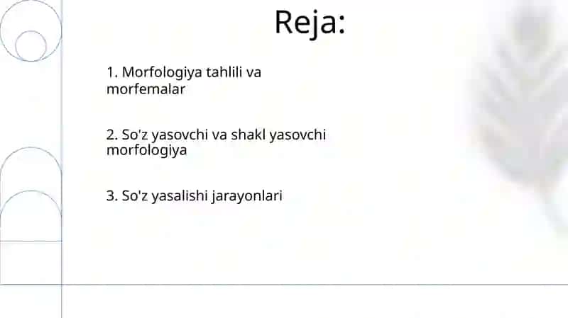 Morfemika. So‘z yasalishi 2
