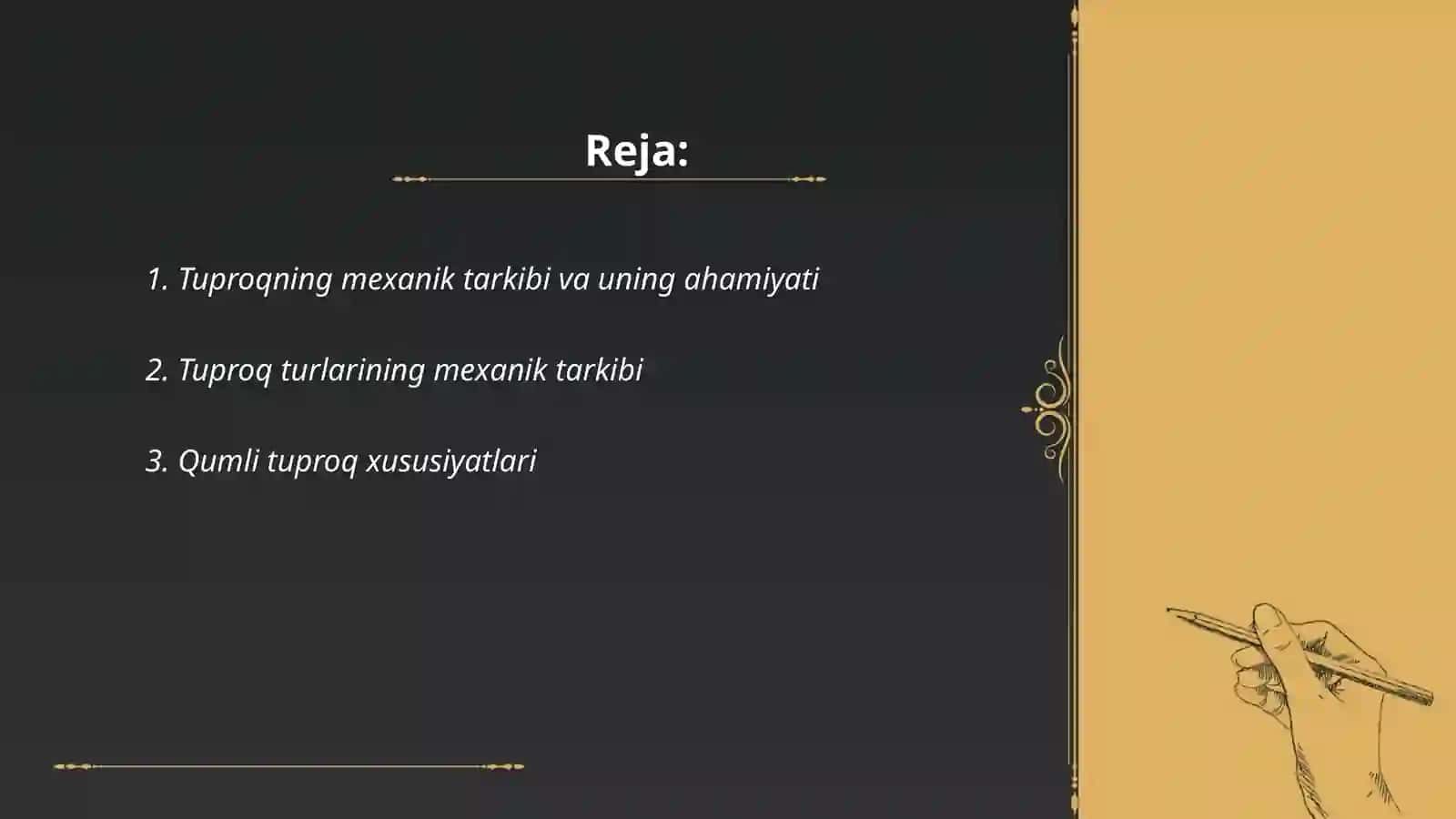 Tuproqning mexanik tarkibi mavzusida taqdimot 2