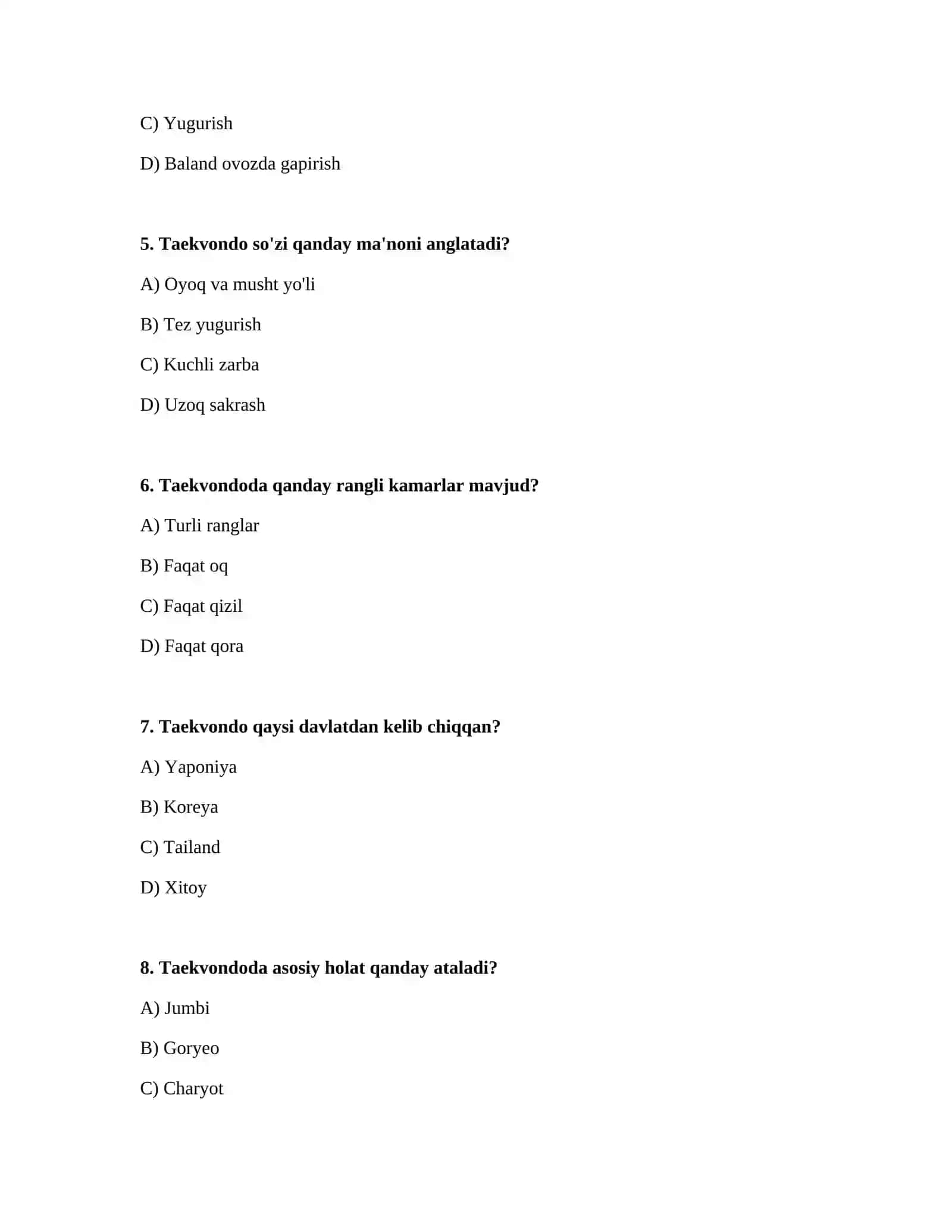 Taekvando asoslari 2