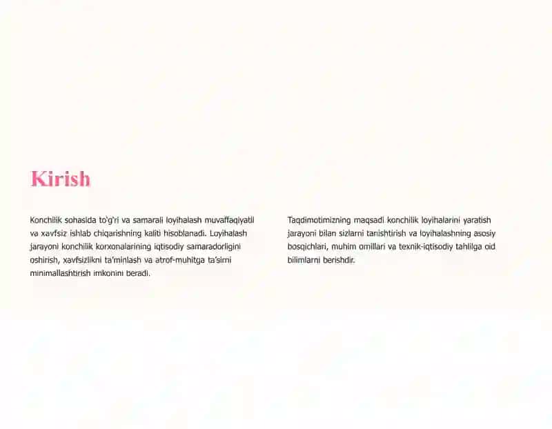 Konchilik Loyihalari 2