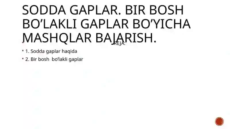 Hozirgi o’zbek adabiy tili 2