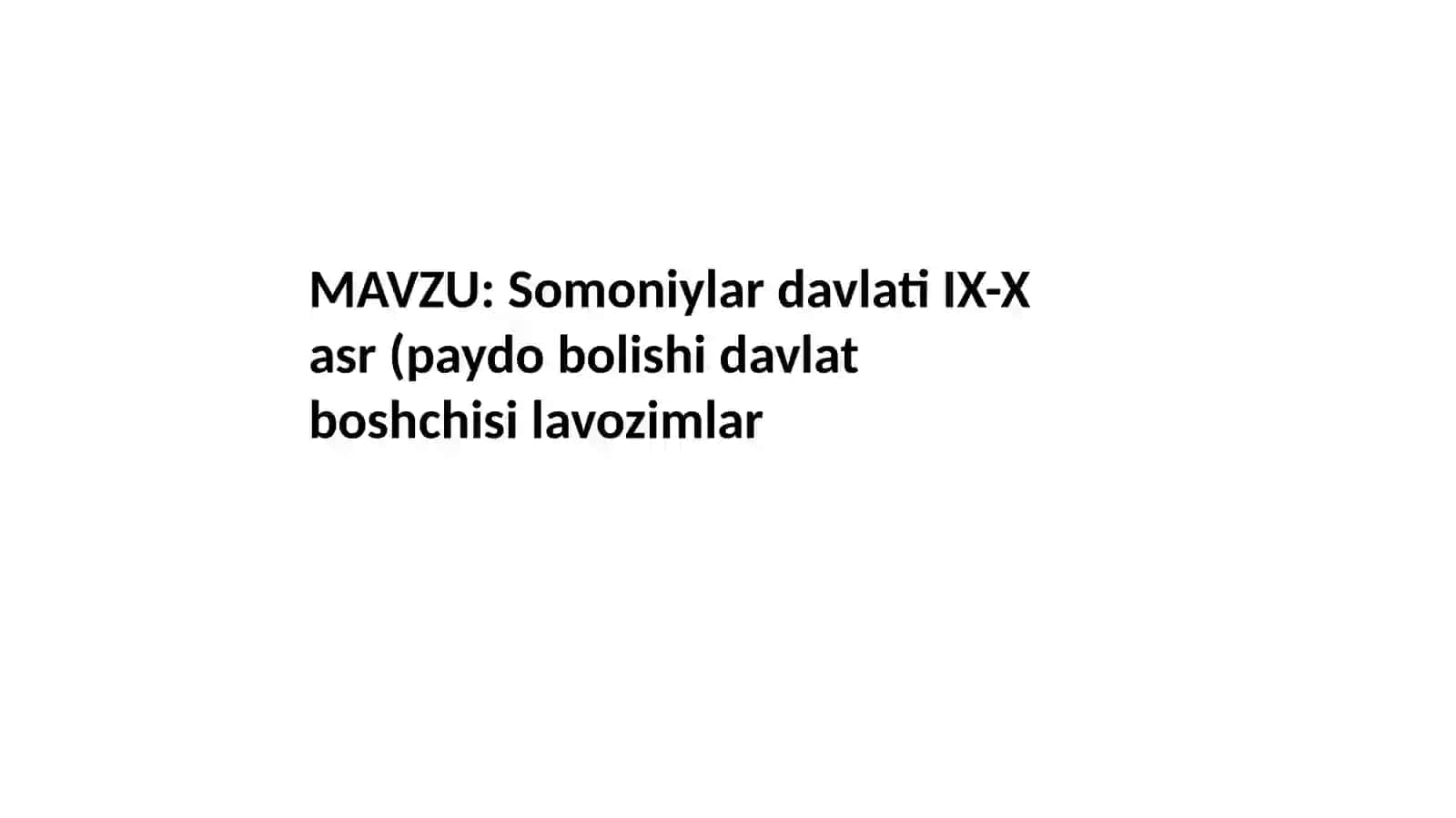 Somoniylar davlatining tashkiltopishi 2