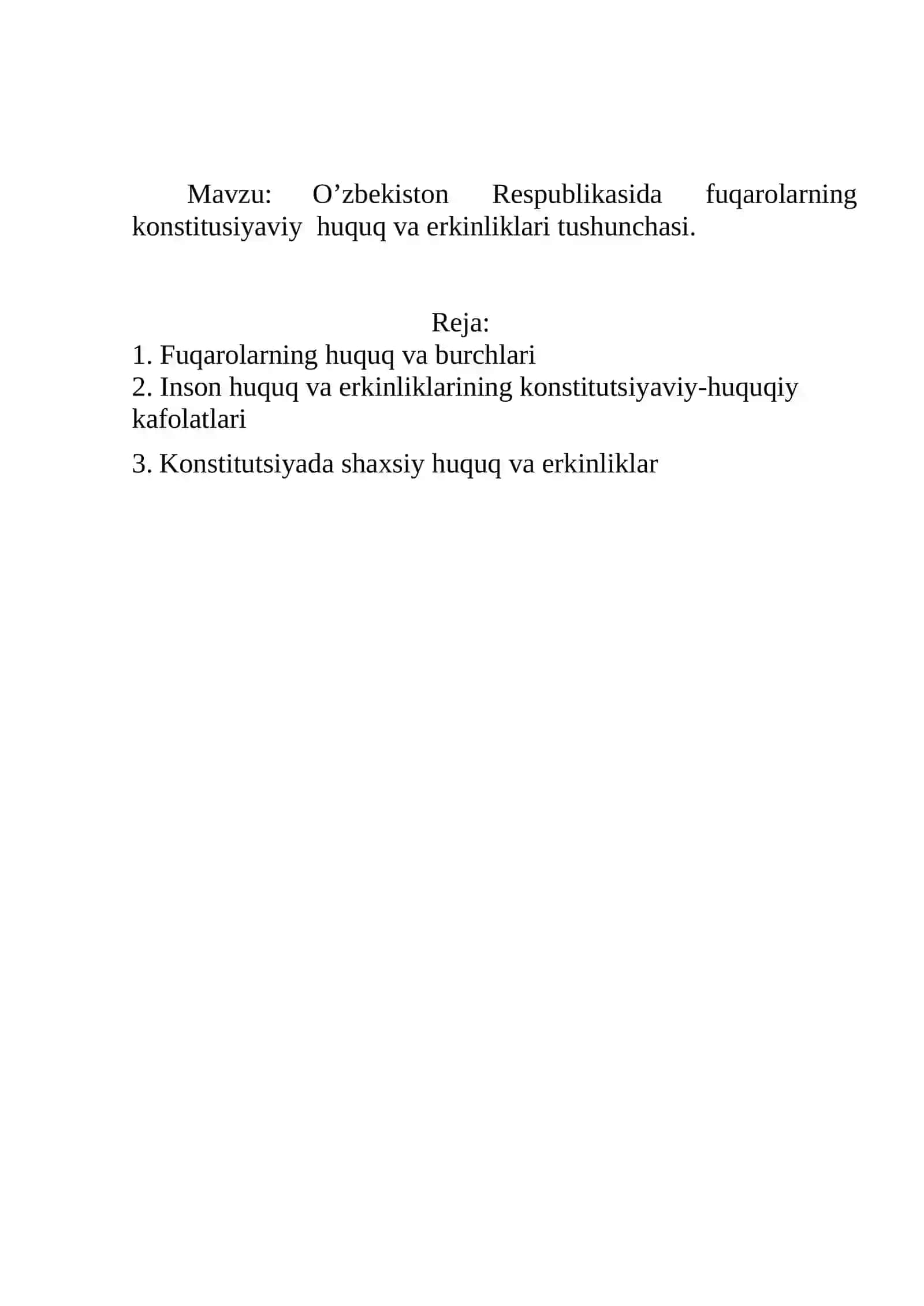 Yangi tahrirdagi O’zbekiston Respublikasi Konstitutsiyasi 2
