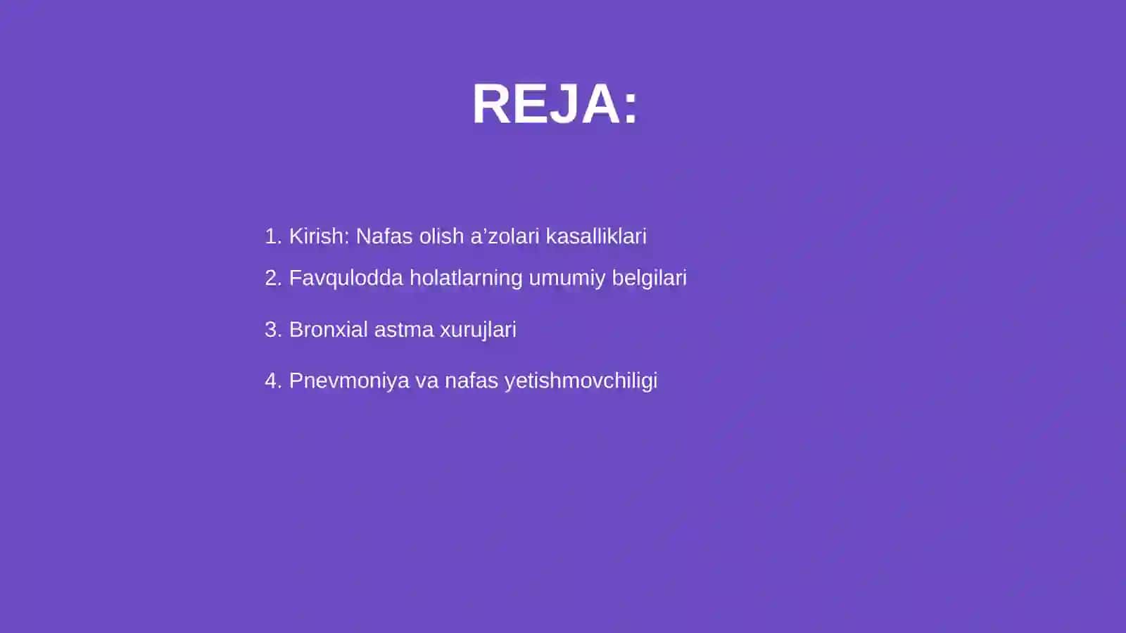 Nafas olish a’zolari kasalliklari 2