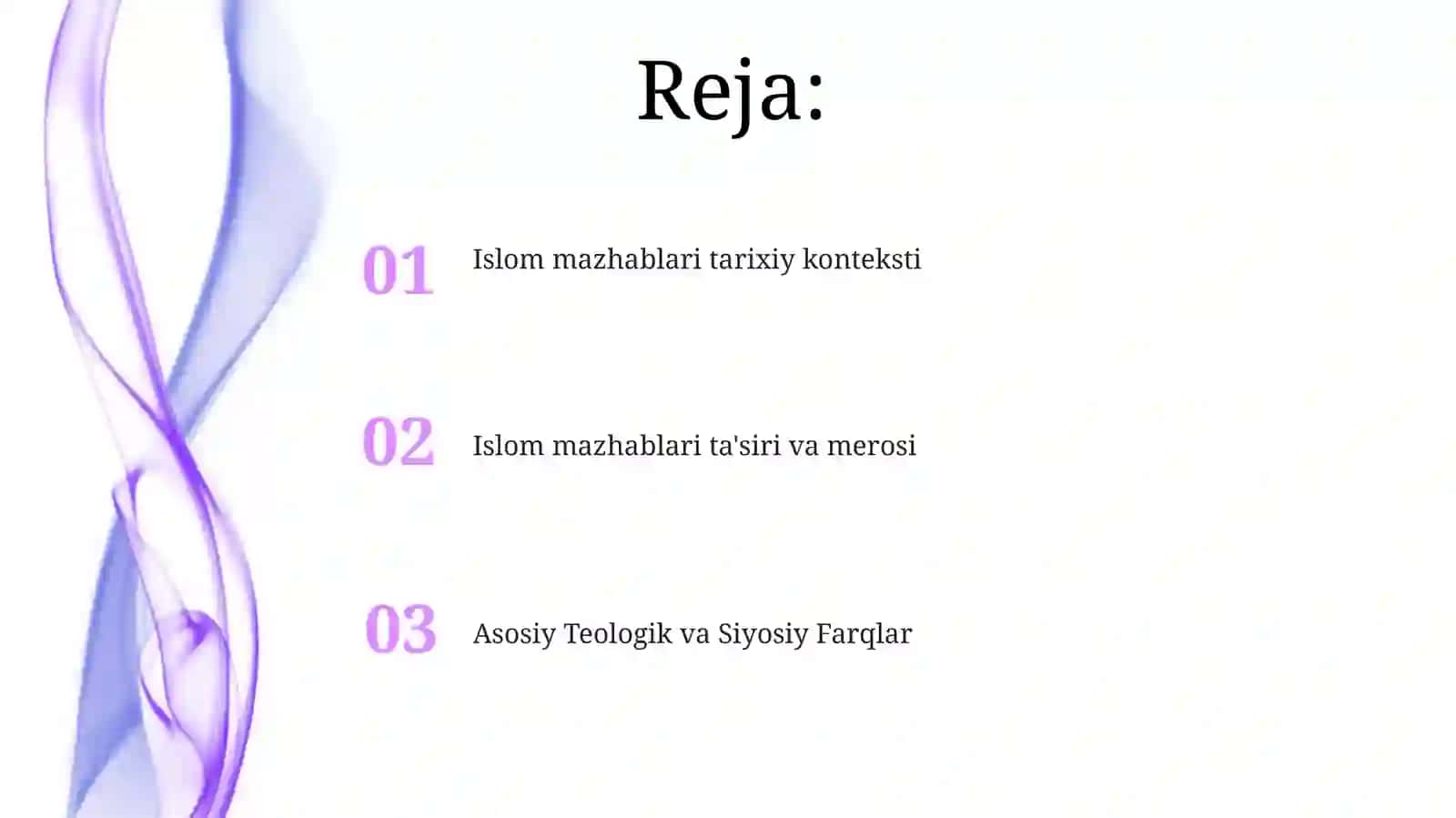 Islomdagi mazhablarning paydo bo'lishi 2