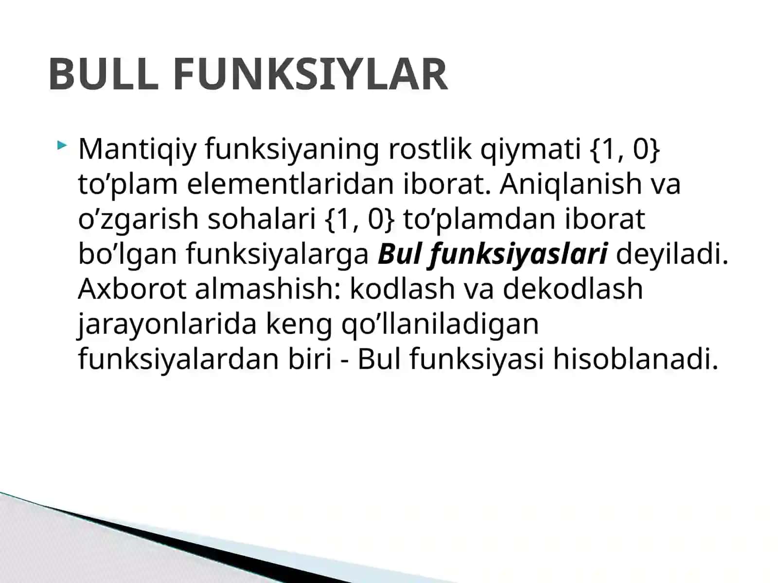 BULL FUNKSIYLAR 2