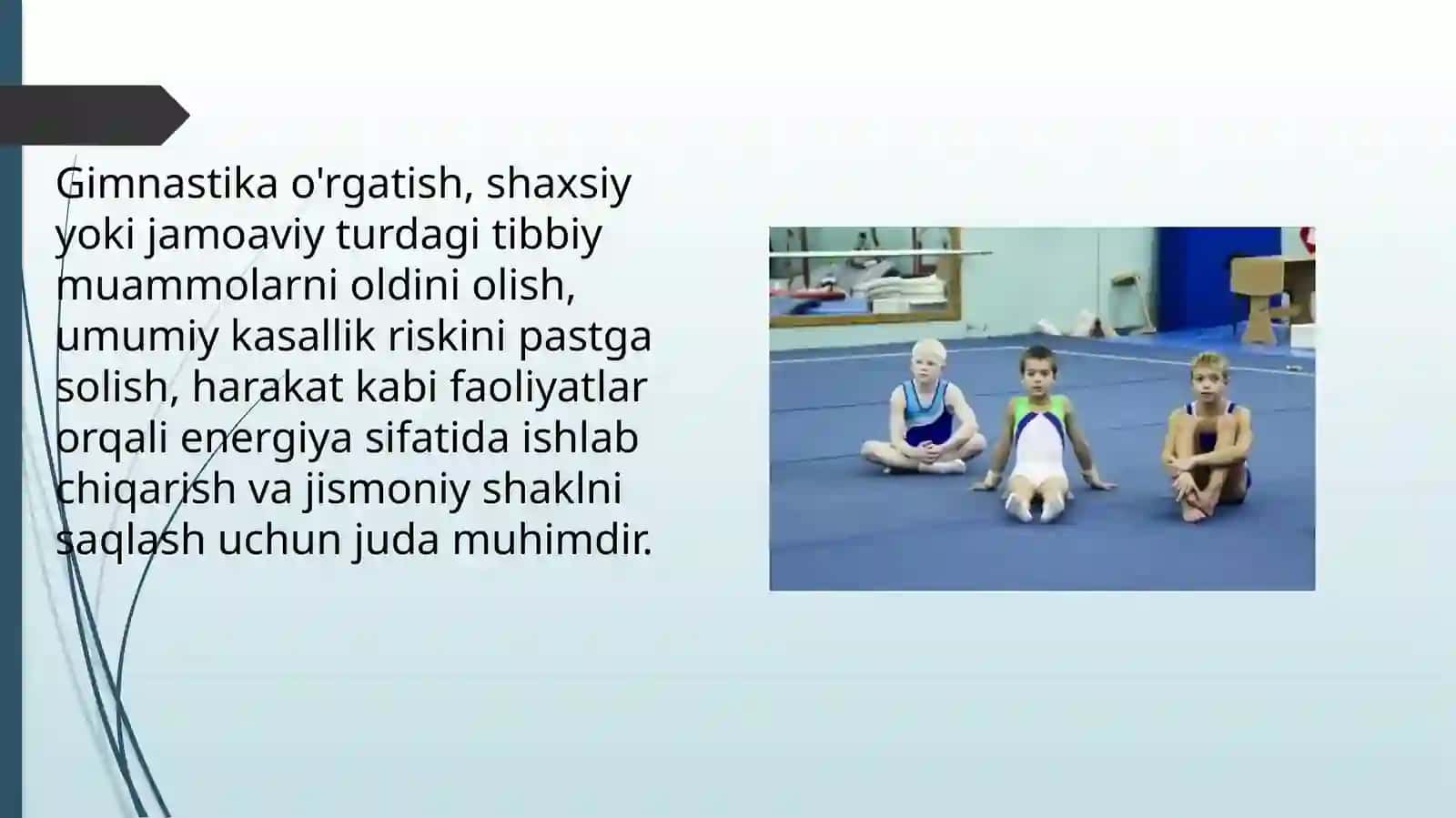 Gimnastika o'qitish metodikasi 2