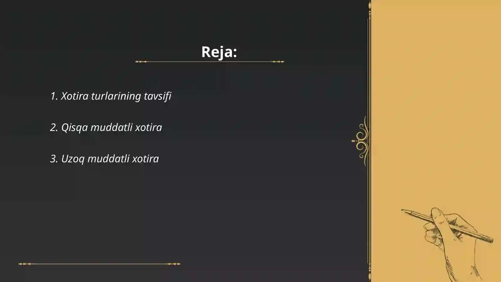 Xotira turlari va uning jarayonlari 2